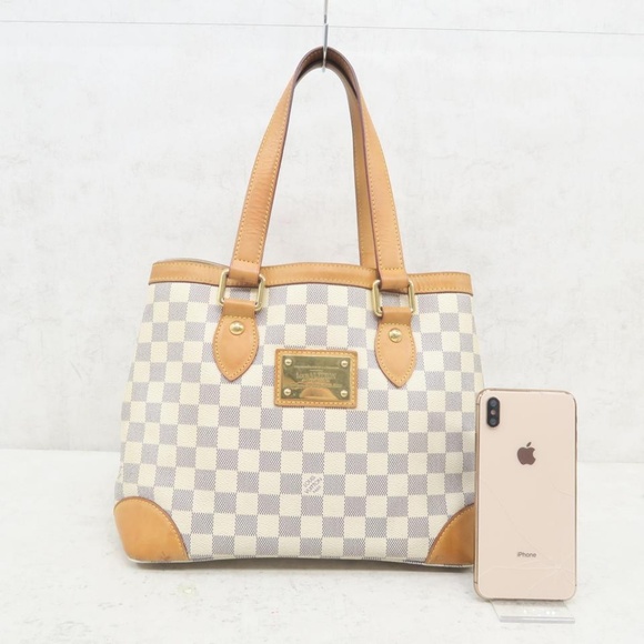 💯 Auth Louis Vuitton Hampstead PM Damier Azur - Picture 2 of 8